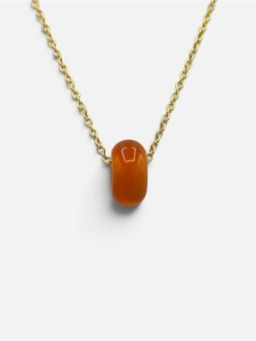 CARNELIAN INFINITY NECKLACE (GOLD)